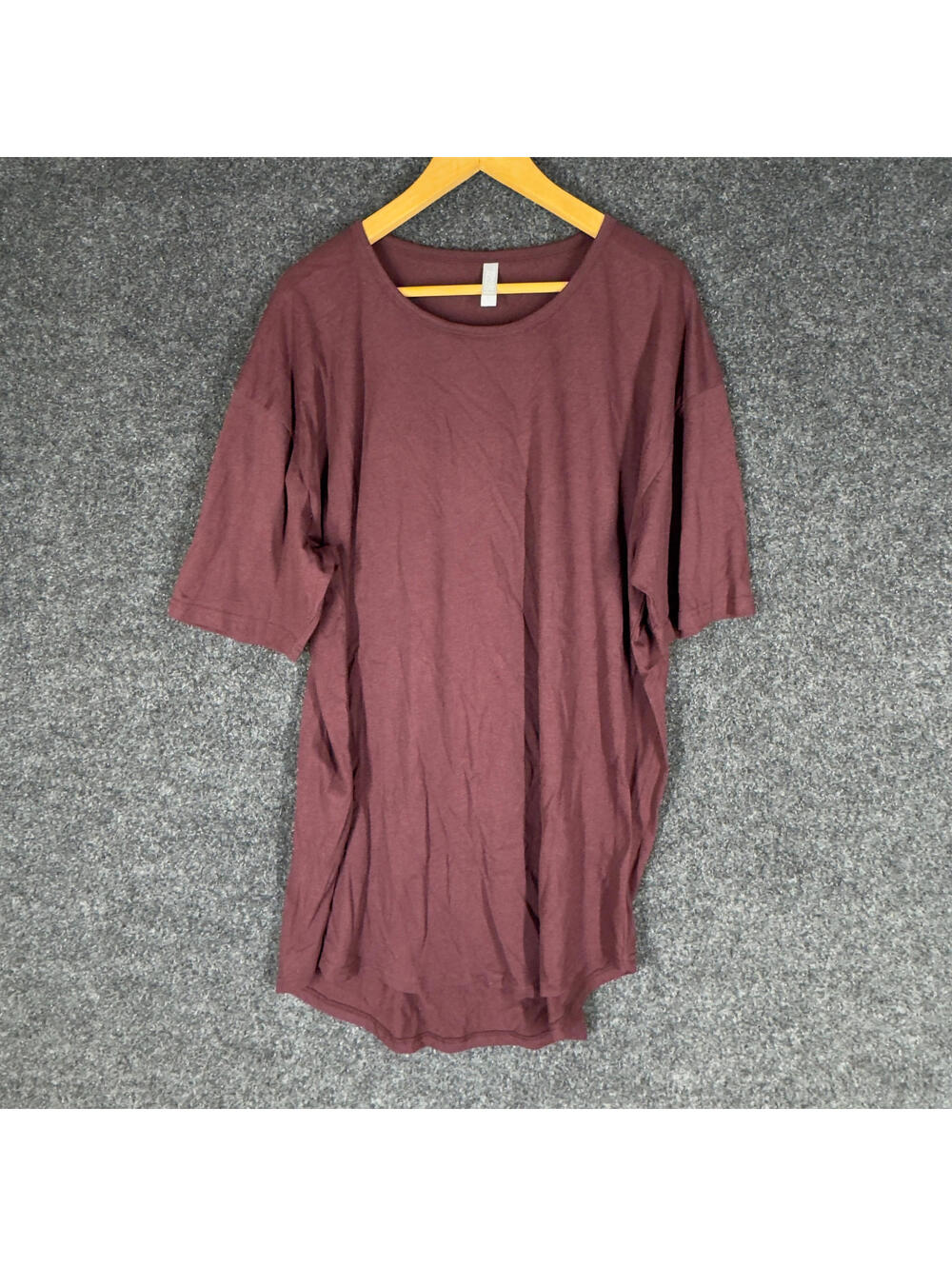 Cotton Heritage T-Shirt Women 3X Plus Red Short Sleeve Lightweight Round Neck